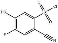 2-Cyano-4-fluoro-5-mercaptobenzenesulfonyl chloride 구조식 이미지