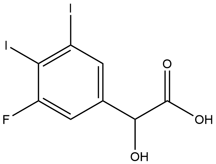 3,4-Diiodo-5-fluoromandelic acid Structure