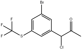 1-(3-Bromo-5-(trifluoromethylthio)phenyl)-1-chloropropan-2-one Structure