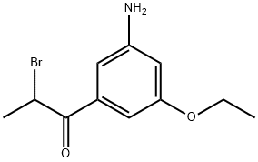 1-(3-Amino-5-ethoxyphenyl)-2-bromopropan-1-one Structure