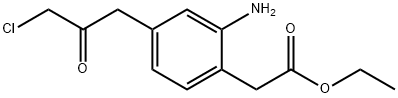 Ethyl 2-amino-4-(3-chloro-2-oxopropyl)phenylacetate Structure