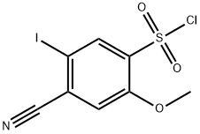 4-Cyano-5-iodo-2-methoxybenzenesulfonylchloride Structure