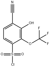 4-Cyano-3-hydroxy-2-(trifluoromethoxy)benzenesulfonylchloride Structure