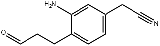 3-Amino-4-(3-oxopropyl)phenylacetonitrile Structure