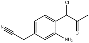 3-Amino-4-(1-chloro-2-oxopropyl)phenylacetonitrile Structure