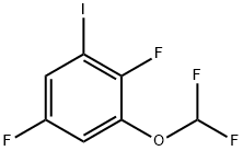 1,4-Difluoro-2-difluoromethoxy-6-iodobenzene 구조식 이미지