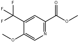 2-Pyridinecarboxylic acid, 5-methoxy-4-(trifluoromethyl)-, methyl ester 구조식 이미지