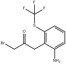 1-(2-Amino-6-(trifluoromethylthio)phenyl)-3-bromopropan-2-one Structure