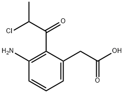 3-Amino-2-(2-chloropropanoyl)phenylacetic acid Structure