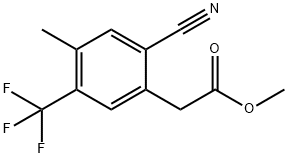 Methyl 2-cyano-4-methyl-5-(trifluoromethyl)phenylacetate Structure