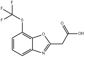 7-(Trifluoromethylthio)benzo[d]oxazole-2-acetic acid Structure