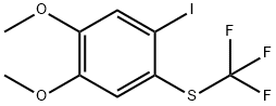 1,2-Dimethoxy-4-iodo-5-(trifluoromethylthio)benzene 구조식 이미지