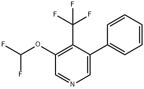 3-Difluoromethoxy-5-phenyl-4-(trifluoromethyl)pyridine Structure