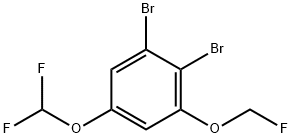 1,2-Dibromo-5-difluoromethoxy-3-(fluoromethoxy)benzene Structure