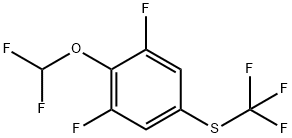 1,3-Difluoro-2-difluoromethoxy-5-(trifluoromethylthio)benzene Structure