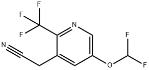 5-Difluoromethoxy-2-(trifluoromethyl)pyridine-3-acetonitrile Structure