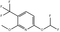 6-Difluoromethoxy-2-methoxy-3-(trifluoromethyl)pyridine Structure