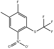 2-Fluoro-5-nitro-4-(trifluoromethylthio)toluene Structure