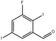 2,5-Diiodo-3-fluorobenzaldehyde Structure