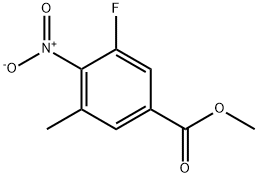 Benzoic acid, 3-fluoro-5-methyl-4-nitro-, methyl ester 구조식 이미지