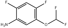 Benzenamine, 5-(difluoromethoxy)-2,4-difluoro- Structure