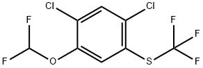 1,5-Dichloro-2-difluoromethoxy-4-(trifluoromethylthio)benzene Structure