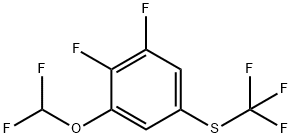 1,2-Difluoro-3-difluoromethoxy-5-(trifluoromethylthio)benzene Structure