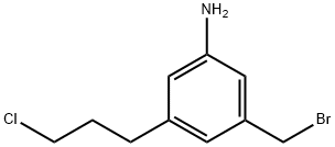 3-(Bromomethyl)-5-(3-chloropropyl)aniline Structure