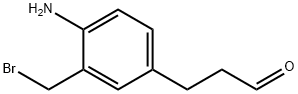 3-(4-Amino-3-(bromomethyl)phenyl)propanal Structure