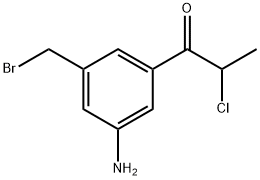 1-(3-Amino-5-(bromomethyl)phenyl)-2-chloropropan-1-one Structure