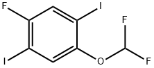 1-Difluoromethoxy-2,5-diiodo-4-fluorobenzene Structure