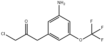 1-(3-Amino-5-(trifluoromethoxy)phenyl)-3-chloropropan-2-one Structure