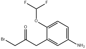 1-(5-Amino-2-(difluoromethoxy)phenyl)-3-bromopropan-2-one Structure