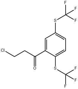 1-(2,5-Bis(trifluoromethylthio)phenyl)-3-chloropropan-1-one Structure