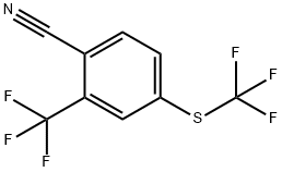 2-(Trifluoromethyl)-4-(trifluoromethylthio)benzonitrile Structure