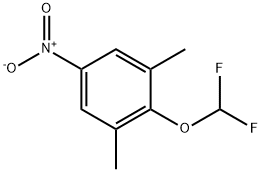 Benzene, 2-(difluoromethoxy)-1,3-dimethyl-5-nitro- Structure