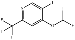 4-Difluoromethoxy-5-iodo-2-(trifluoromethyl)pyridine Structure