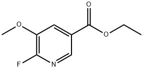 3-Pyridinecarboxylic acid, 6-fluoro-5-methoxy-, ethyl ester Structure