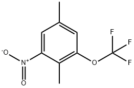 1,4-Dimethyl-2-nitro-6-(trifluoromethoxy)benzene Structure