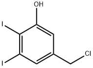 3,4-Diiodo-5-hydroxybenzyl chloride Structure