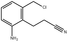 3-(2-Amino-6-(chloromethyl)phenyl)propanenitrile Structure