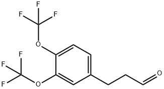 (3,4-Bis(trifluoromethoxy)phenyl)propanal 구조식 이미지