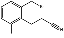 2-(Bromomethyl)-6-iodophenylpropanenitrile Structure