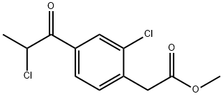 Methyl 2-chloro-4-(2-chloropropanoyl)phenylacetate Structure