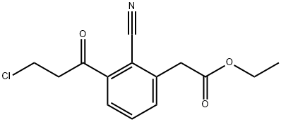 Ethyl 3-(3-chloropropanoyl)-2-cyanophenylacetate Structure