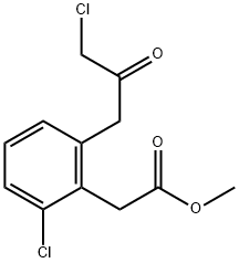 Methyl 2-chloro-6-(3-chloro-2-oxopropyl)phenylacetate Structure