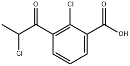 2-Chloro-3-(2-chloropropanoyl)benzoic acid Structure