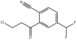 2-(3-Chloropropanoyl)-4-(difluoromethyl)benzonitrile Structure