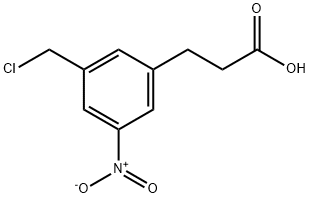 3-(Chloromethyl)-5-nitrophenylpropanoic acid Structure