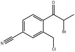 4-(2-Bromopropanoyl)-3-(chloromethyl)benzonitrile Structure